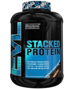 Evlution Nutrition Stacked Protein Powder, Chocolate Peanut Butter Evlution Nutrition Stacked Protein Gainer 7 LB Protein Powder with 50 Grams of Protein, 12 Grams of BCAAs and 10 Grams of Glutamine, Vanilla Ice Cream