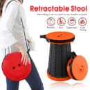 Portable Retractable Folding Stool, Collapsible Telescoping Lightweight Simple C