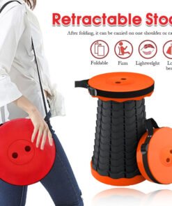 Portable Retractable Folding Stool, Collapsible...