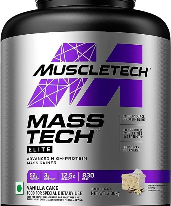 Alternative view of Mass Gainer Protein Powder MuscleTech Mass-Tech Mass Gainer Whey Protein Powder + Muscle Builder Creatine Supplements Cookies and Cream, 6 lbs