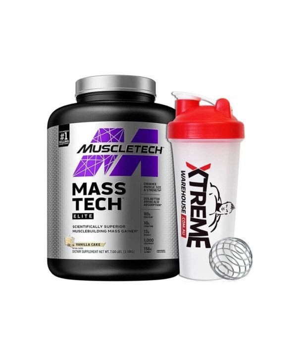 Mass Gainer Protein Powder MuscleTech Mass-Tech Mass Gainer Whey Protein Powder + Muscle Builder Creatine Supplements Cookies and Cream, 6 lbs - Image 6