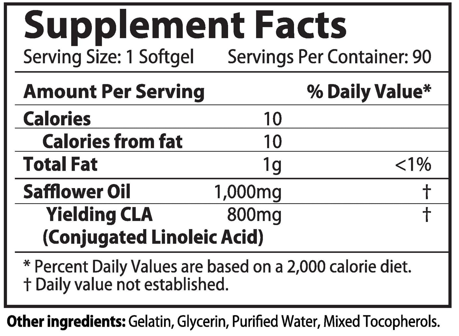 CLA 1000MG 180’S SOFTGELS WEUGHT LOSS - Image 2