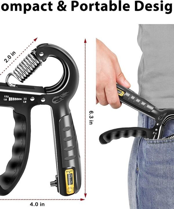 Histro Automatic Counting Hand Gripper Adjustable Resistance Automatic Counting Non-Slip Hand Grip Strength - Image 8