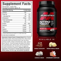 MUSCLETECH NITROTECH 100%WHEY GOLD 2LB - Image 6