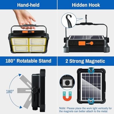 Work Light Rechargeable | Portable Solar Light - Best Price in Pakistan | GreyMart