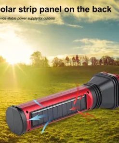 Hurry Bolt Solar Multifunctional solar flashlight 18W HB-707-1 Hurry Bolt Flashlight Strong High Power USB Rechargeable LED Light USB Solar Portable LED Flashlight Rechargeable Camping Tent Light Lantern Lamp