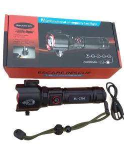 Rechargeable Multi Functional Emergency Abd super Powerful 2-in-1 3000mah Emergency Flashlight & Charging Bank Waterproof LED Powerful Torch 1KM Range Torch Light High Power Long Distance 1 km,1000 Meter Long Range, 3300 mAh