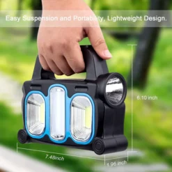 Hurry Bolt HB-6168 Solar rechargeable portable lamp multifunctional camping emergency light