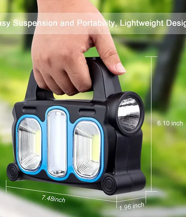 Hurry Bolt HB-6168 Solar rechargeable portable lamp multifunctional camping emergency light