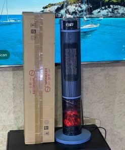 Electric Blower Heater - Lot Imported Yangzi portable carbon Fan heater Fireplace Tower Heater Electric Fireplace Heater 3D Flame for room, home indoor outdoor 2000 W PTC
