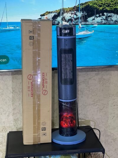 Electric Blower Heater - Lot Imported Yangzi portable carbon Fan heater Fireplace Tower Heater Electric Fireplace Heater 3D Flame for room, home indoor outdoor 2000 W PTC