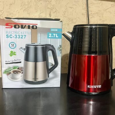 BOIL WATER FASTER AND EASIER WITH SOVIO!  Introducing the Sovio 2000W Electric Kettle - 2.7L Fast-Boil Kettle! Sovio 2000W Electric Kettle – 2.7L