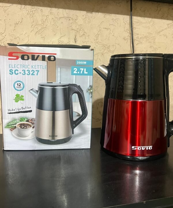 BOIL WATER FASTER AND EASIER WITH SOVIO!  Introducing the Sovio 2000W Electric Kettle - 2.7L Fast-Boil Kettle! Sovio 2000W Electric Kettle – 2.7L