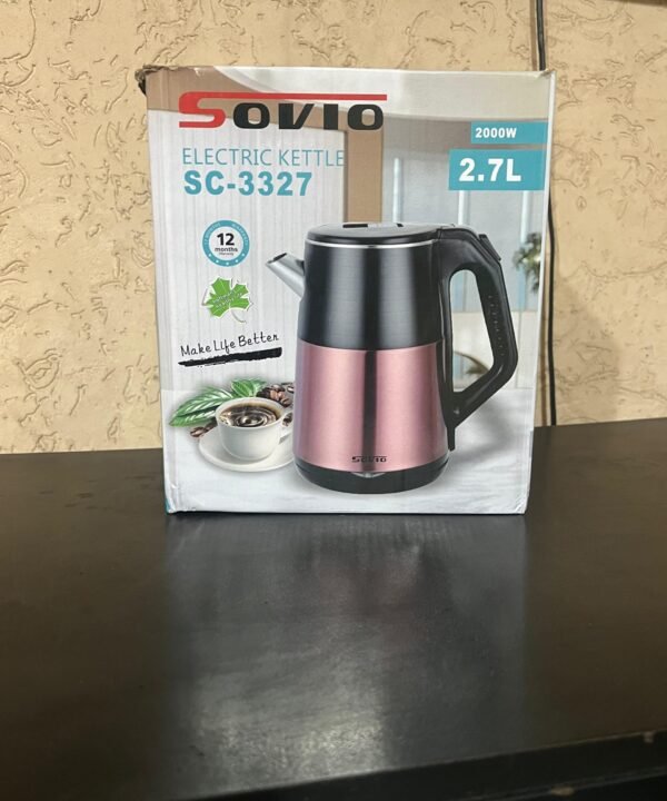 BOIL WATER FASTER AND EASIER WITH SOVIO! Introducing the Sovio 2000W Electric Kettle - 2.7L Fast-Boil Kettle! Sovio 2000W Electric Kettle – 2.7L - Image 3