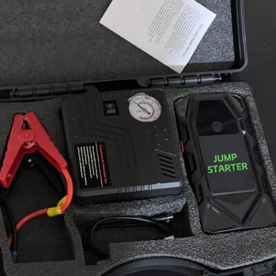 4in1 Car Jump Starter with Tire Inflator Chargeable Power - Best Price in Pakistan | GreyMart