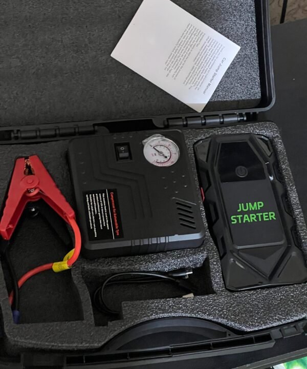 4in1 Car Jump Starter with Tire Inflator Chargeable Power Station Air Compressor Battery Starter - Image 3