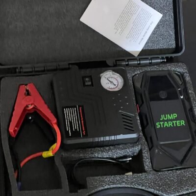 4in1 Car Jump Starter with Tire Inflator Chargeable Power - Best Price in Pakistan | GreyMart