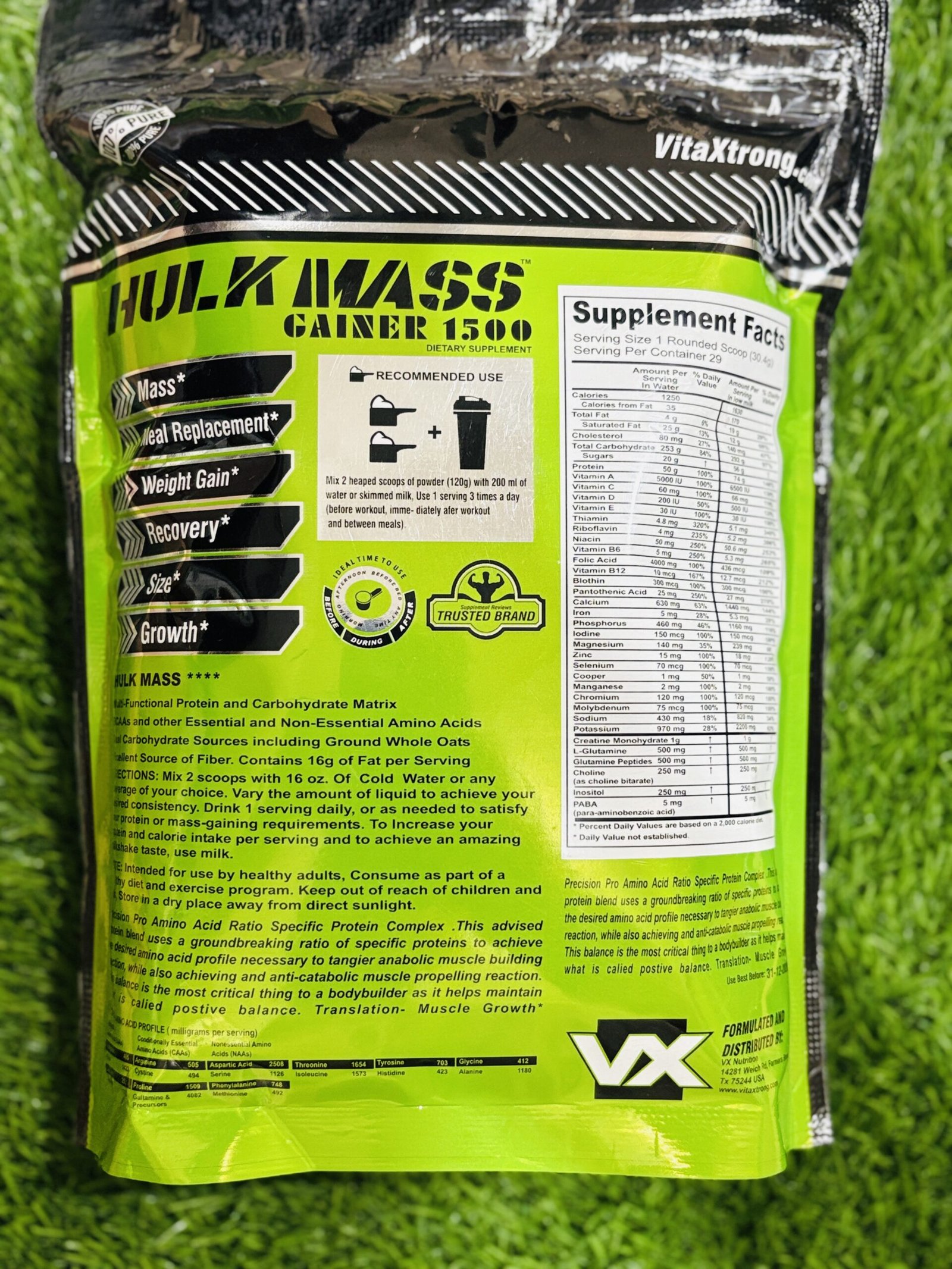 The incredible Hulk Mass Gainer 1Kg/1000Gm 1630calories - Image 5