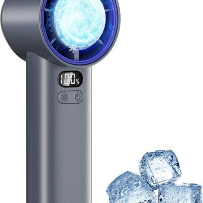 Cooler, 100 Speeds Rechargeable Mini Cooling Fan wi HandFan 5200mAh High Speed Handheld Turbo Fan, 13000 RPM Powerful