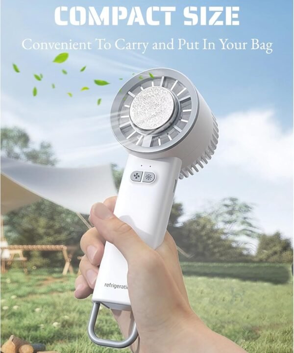 Cooler, 100 Speeds Rechargeable Mini Cooling Fan wi HandFan 5200mAh High Speed Handheld Turbo Fan, 13000 RPM Powerful - Image 12