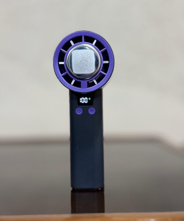 Cooler, 100 Speeds Rechargeable Mini Cooling Fan with HandFan 5200mAh High Speed Handheld Turbo Fan, 13000 RPM Powerful - Image 3