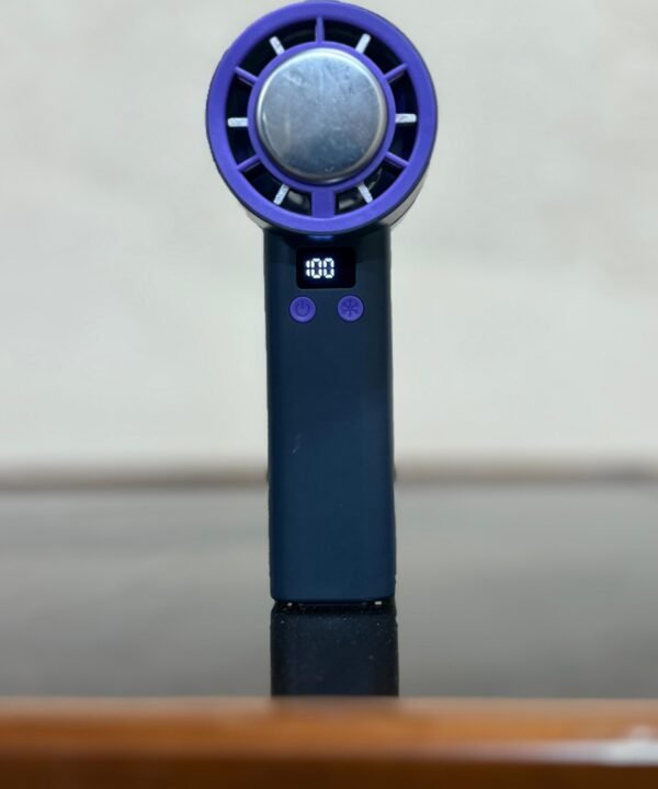 Cooler, 100 Speeds Rechargeable Mini Cooling Fan with HandFan 5200mAh High Speed Handheld Turbo Fan, 13000 RPM Powerful - Image 4