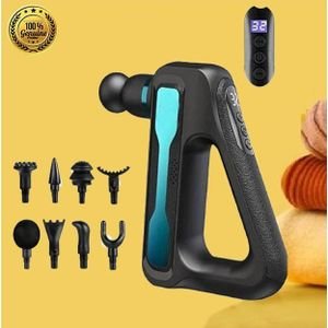 Blueidea Triangle Fascia Grab Muscle Relaxation Massager Electric Shock Massage Gun Massage Gun Massage Gun Deep Tissue Portable Handheld Percussion Massager Type-C Charging with Powerful 32 Speeds & 8 Masage Heads for Shoulder, Neck, Back, Wand, Leg - Image 3