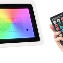 Alternative view of 50W Smart RGB LED Flood Light Outdoor with Remote – Waterproof Colour Changing Garden & Stage Light in Pakistan
