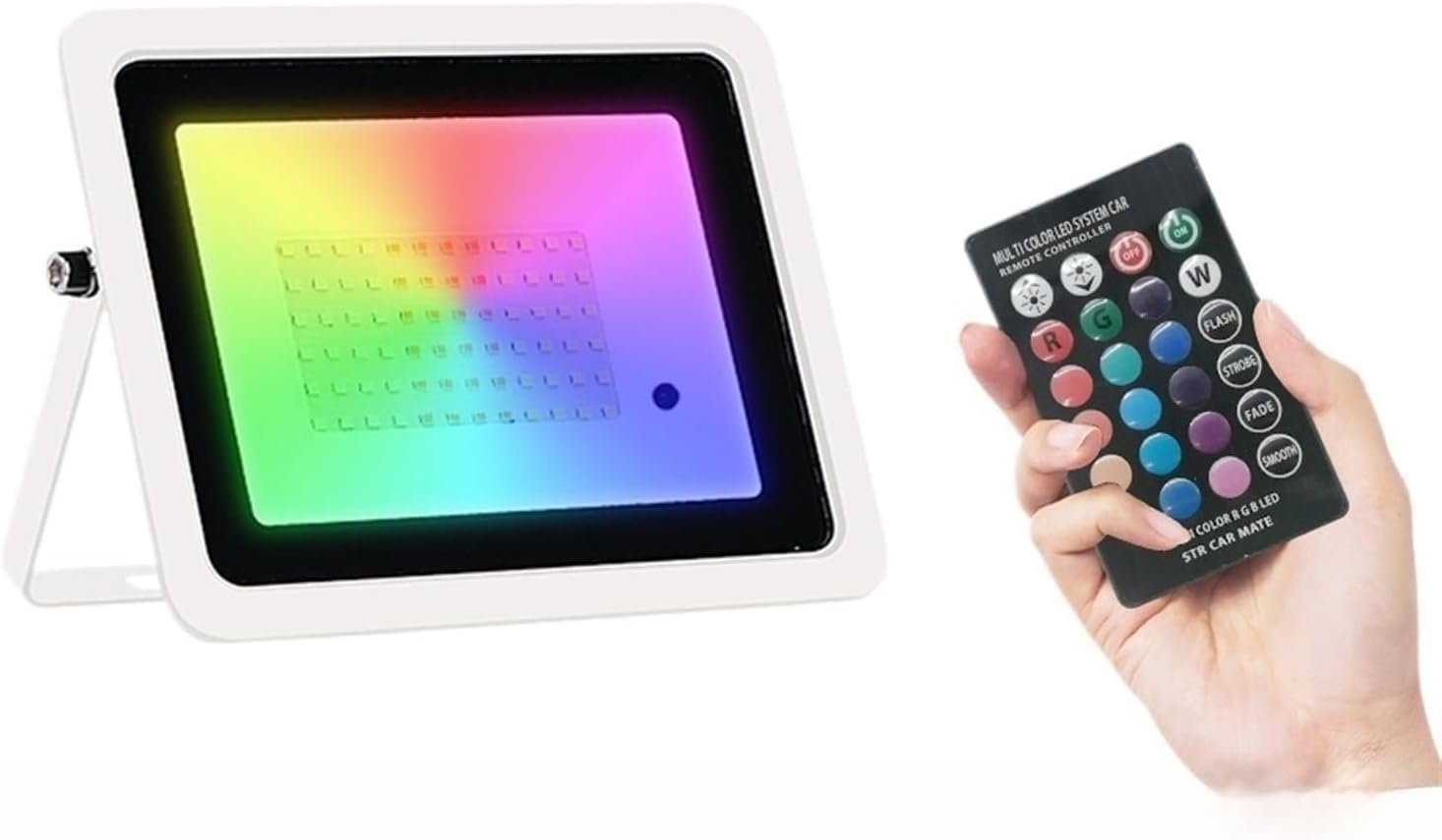 50W Smart RGB LED Flood Light Outdoor with Remote – Waterproof Colour Changing Garden & Stage Light in Pakistan - Image 2