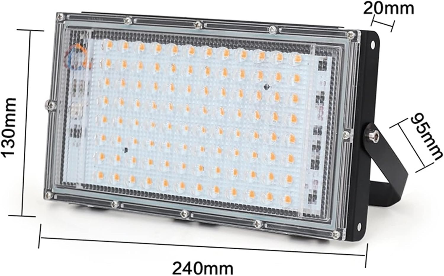 12w WARM Led Flood Light Flood Light 50w Led Exterior Lighting Outdoor Led Projector Reflector Lamp Spotlight Waterproof Street Lamp for Garage, Yard, Lawn, Garden ( Color : 2 _WARM and WHITE (Copy) - Image 6