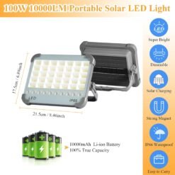 Ritmo 300 LED Solar Lights Outdoor with Cabble, Solar Flood Light, IP66 Waterproof with 5 Mode Indicator Solar Safety Street Light for Yard, Balcony, Garage. - Image 15