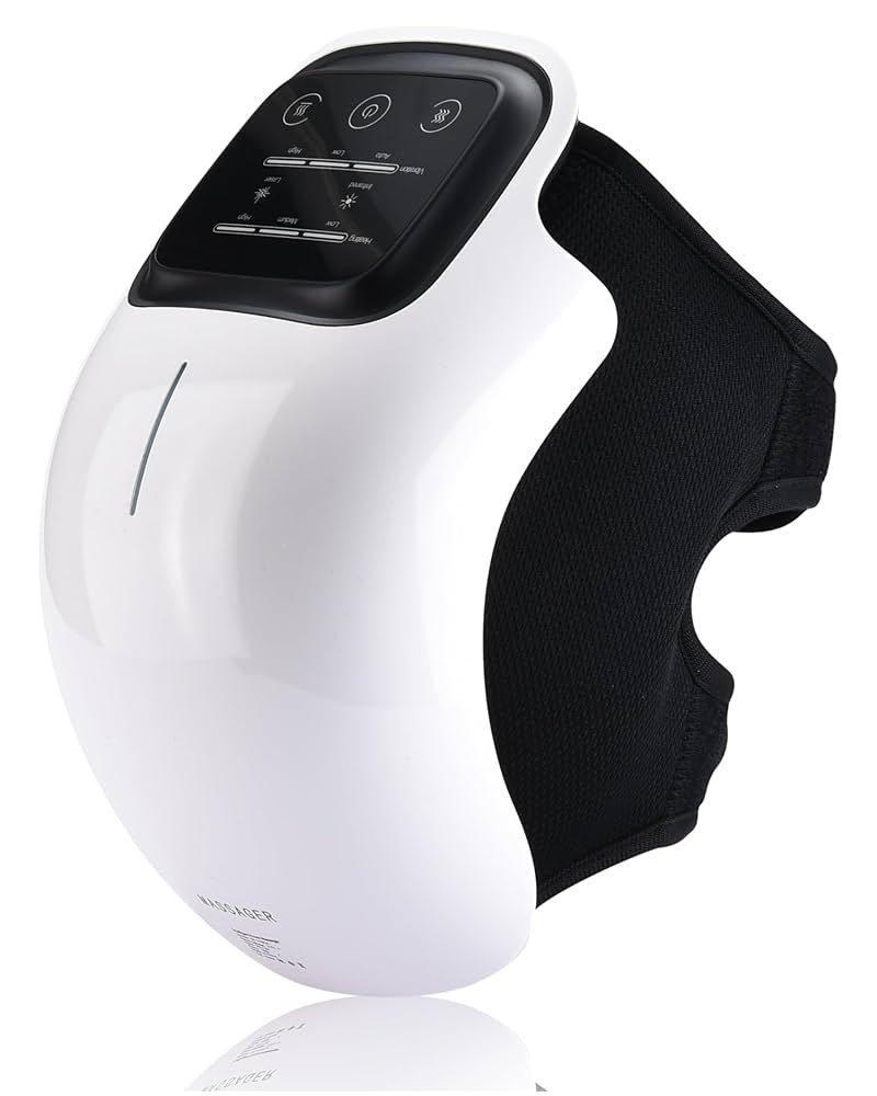 BlueIdea Knee Rechargeable Portable Massager (One Piece) Knee Support Belt Kneepad Compression Sleeve, Male and Female Articulated Knee Pads, Fatigue, Meniscus Tear, Knee Support Electric Heated Knee Pad Warm Leg Wrap Belt Brace Arthritis Pain Relief - Image 3
