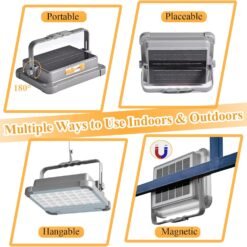 Ritmo 300 LED Solar Lights Outdoor with Cabble, Solar Flood Light, IP66 Waterproof with 5 Mode Indicator Solar Safety Street Light for Yard, Balcony, Garage. - Image 3