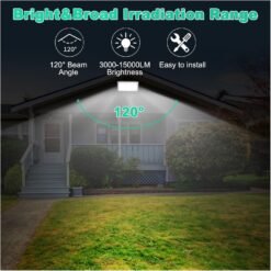 Alternative view of 12w WHITE Led Flood Light Flood Light 50w Led Exterior Lighting Outdoor Led Projector Reflector Lamp Spotlight Waterproof Street Lamp for Garage, Yard, Lawn, Garden ( Color : 2 _WARM and WHITE