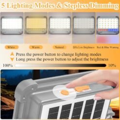 Ritmo 300 LED Solar Lights Outdoor with Cabble, Solar Flood Light, IP66 Waterproof with 5 Mode Indicator Solar Safety Street Light for Yard, Balcony, Garage. - Image 4