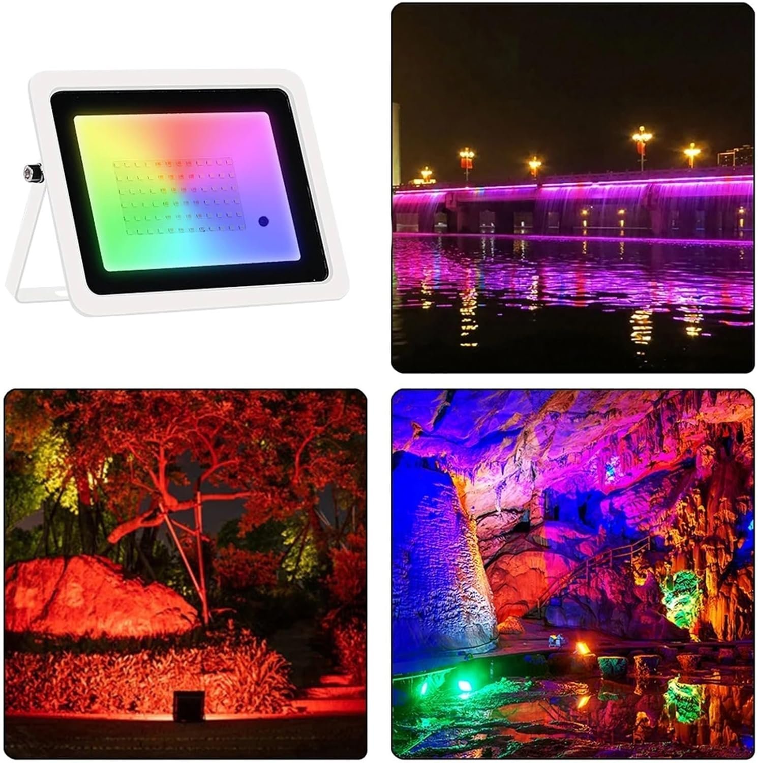 50W Smart RGB LED Flood Light Outdoor with Remote – Waterproof Colour Changing Garden & Stage Light in Pakistan - Image 3