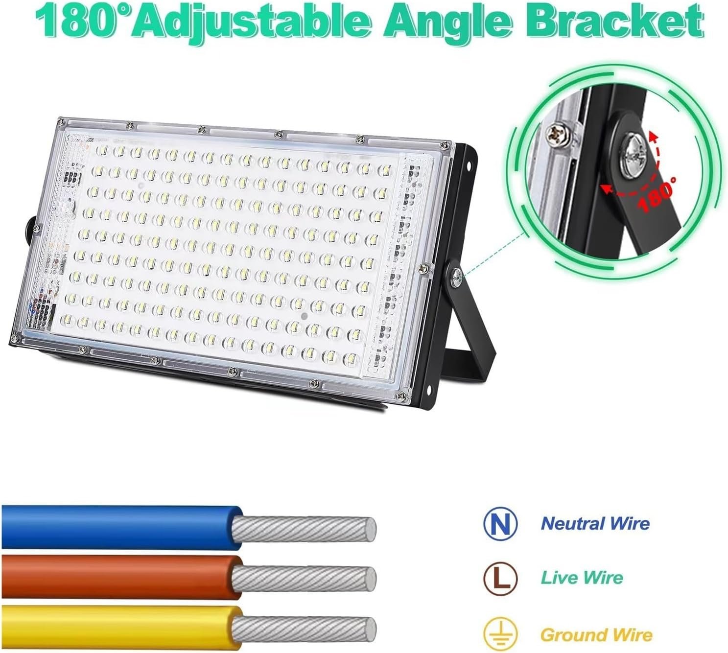 12w WARM Led Flood Light Flood Light 50w Led Exterior Lighting Outdoor Led Projector Reflector Lamp Spotlight Waterproof Street Lamp for Garage, Yard, Lawn, Garden ( Color : 2 _WARM and WHITE (Copy) - Image 9