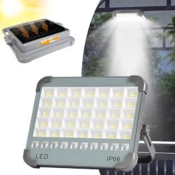 Ritmo 300 LED Solar Lights Outdoor with Cabble, Solar Flood Light, IP66 Waterproof with 5 Mode Indicator Solar Safety Street Light for Yard, Balcony, Garage.
