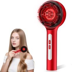 Scalp Massager with Hair Oil Applicator Hair Brush Electric Scalp Massager Hair Comb Red and Blue Light Electric Massage Comb at home for Men Women...