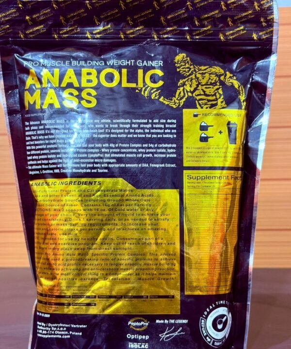 Anabolic Mass Gainer Protein 1KG - Best Price in Pakistan | GreyMart