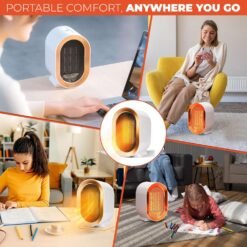 Heater Fan Heater Portable Heater - Room Electric Heaters Mini Camping Heater Tower | Ceramic Heater Cooler Space Heater | Desk Tent Foot Bedroom Bathroom Oil Smart Column Convection Room Heater - Image 11