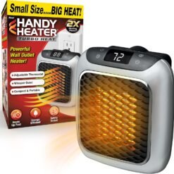 Alternative view of Ontel Handy Heater Turbo Wall Outlet Plug In Heater – Portable Indoor Ceramic Space Heater w/Adjustable Thermostat, 12-Hour Timer, Auto Shut Off, Quiet
