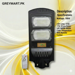 500W Super LED Solar Street Light – Full Night Battery Backup | Greymart.pk Solar Street Light Pakistan, 500W Solar LED, Greymart Solar Lighting, Outdoor Solar Flood Light, Energy Saving Street Light, LiFePO4 Solar Light.