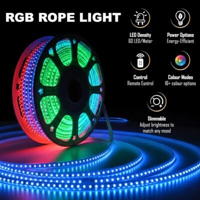 Forus 10 Meter Smart RGB LED Rope Light with Remote - Best Price in Pakistan | GreyMart