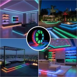 Forus 10 Meter Smart RGB LED Rope Light with Remote | 10M LED Strip Rope Light Multicolour for Room, Gaming, Party, Diwali & Outdoor Home Decoration | Waterproof Rope Light - Image 4