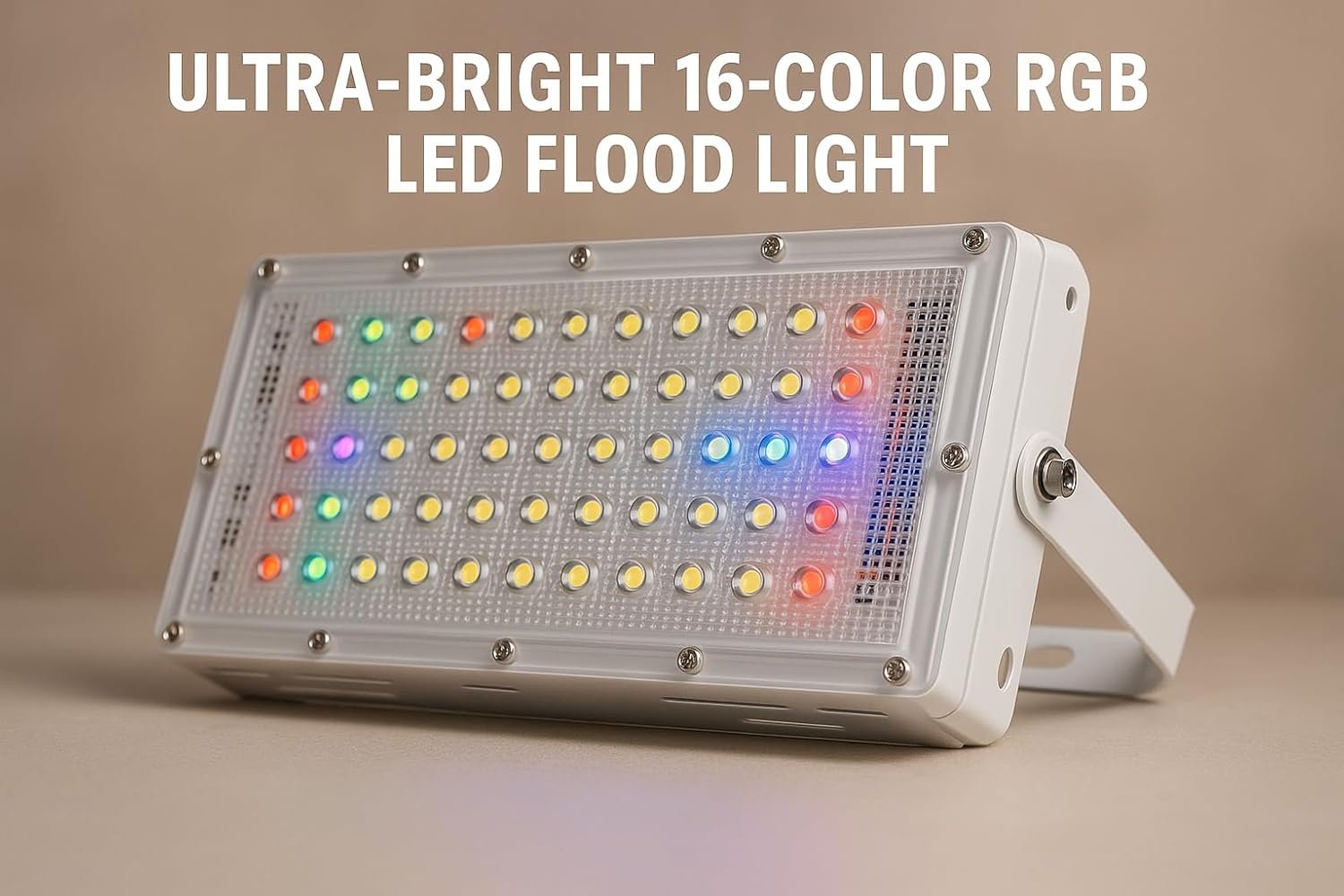 Boosty 16-Color Changing RGB LED Flood Light with Remote | Wall Mount | Waterproof Spotlight for Outdoor, Studio, Stage & Photography Lighting