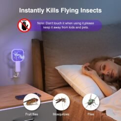 Usb Mosquito Killer Lamp 2 in 1 Multicunctional Angle Portable Bug Zapper Electric USB Rechargeable Mosquito Fly Bat Swatter - Image 4
