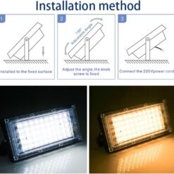 Boosty 16-Color Changing RGB LED Flood Light with Remote | Wall Mount | Waterproof Spotlight for Outdoor, Studio, Stage & Photography Lighting - Image 11