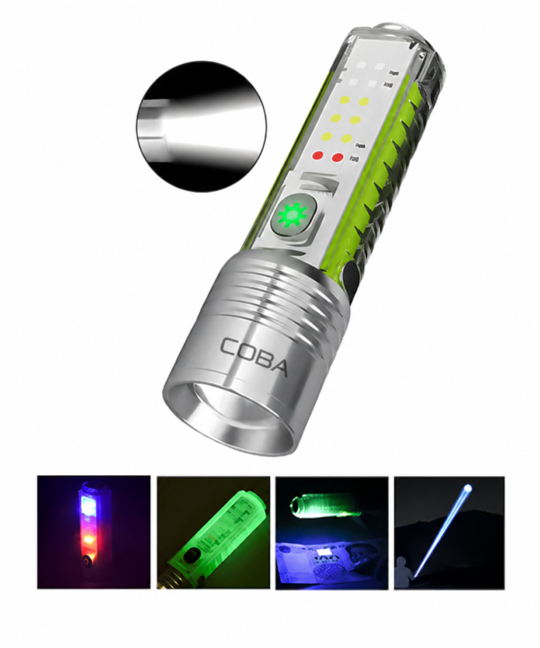 Coba USB Rechargeable Flashlight 3800 Lumens 10 Lighting - Best Price in Pakistan | GreyMart