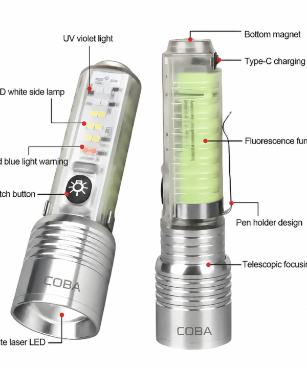 Coba USB Rechargeable Flashlight 3800 Lumens 10 Lighting - Best Price in Pakistan | GreyMart